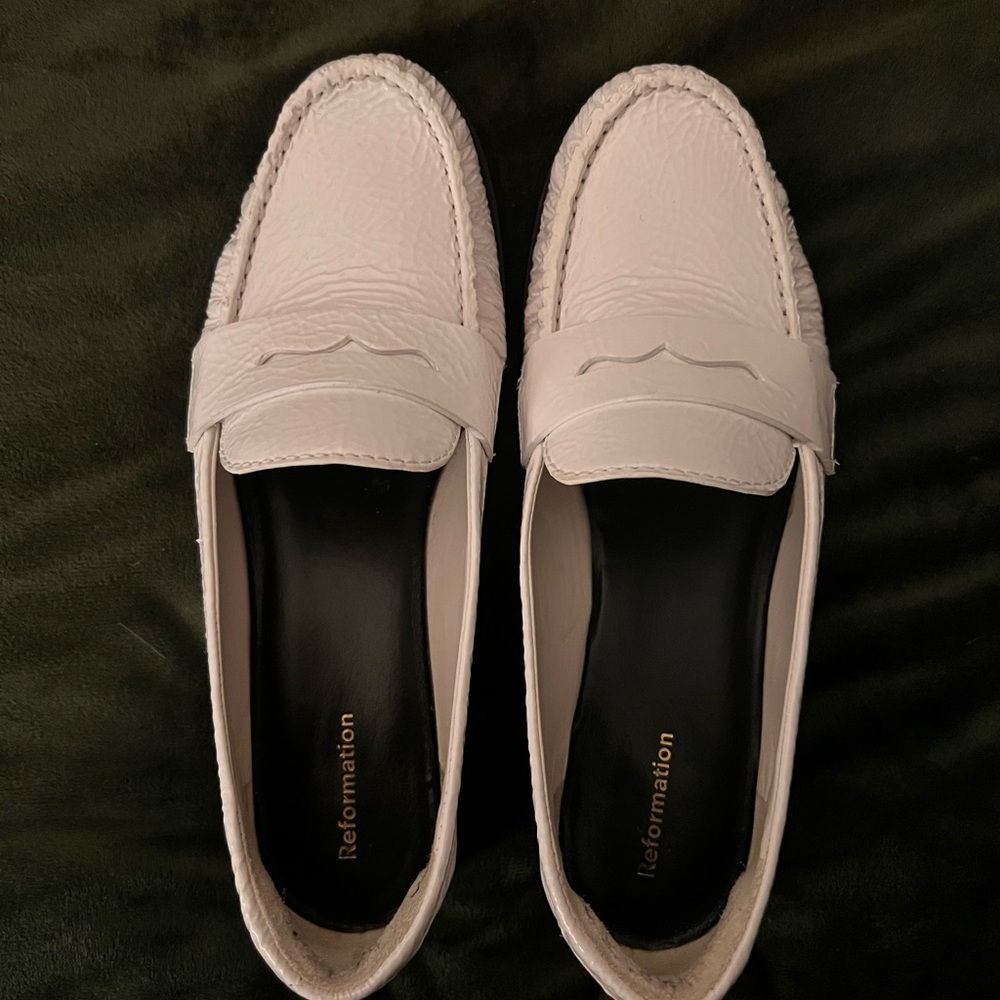 Reformation White Loafer